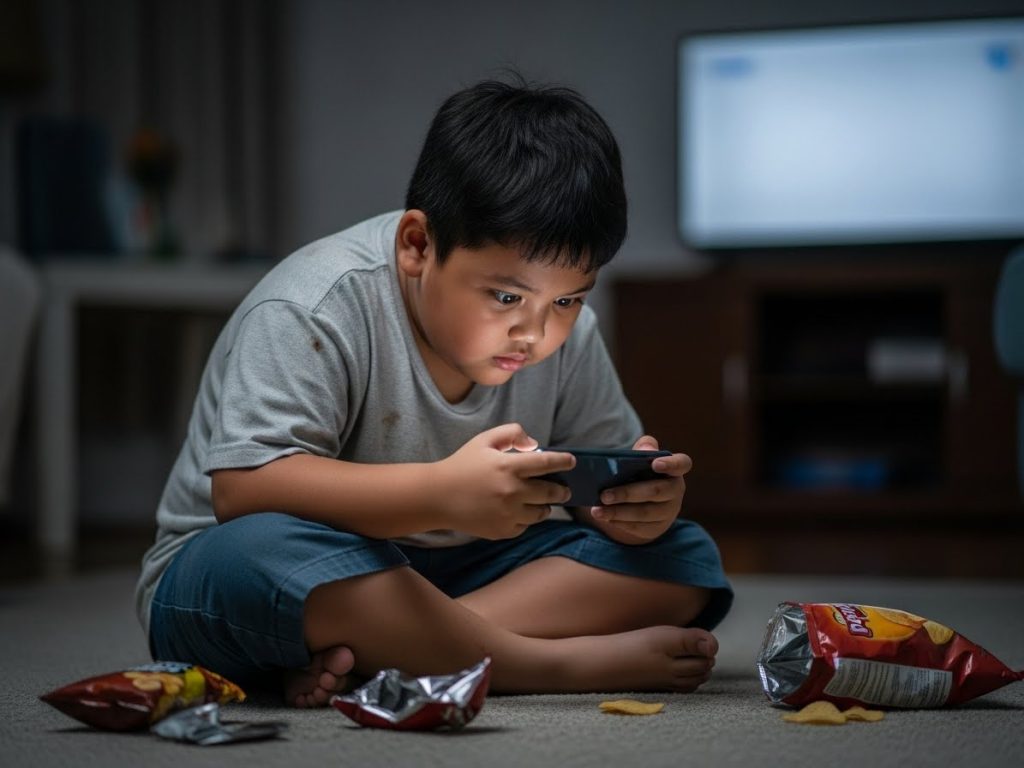 anak terlalu lama dengan skrin